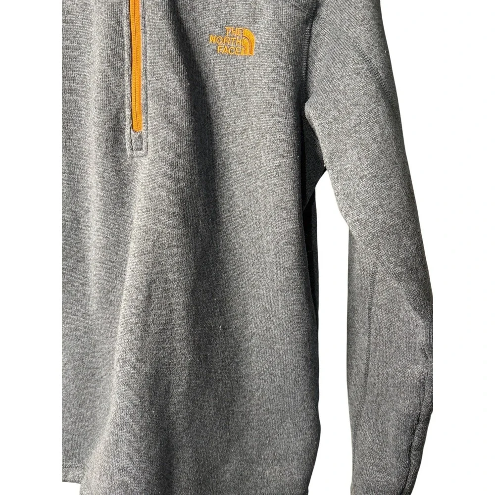 The North Face Men Medium Blue‎ Fleece 1/4 Zip Pullover Jacket Embroidered Logo